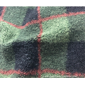 Soft hand feel polyester jacquard sherpa fleece fabric